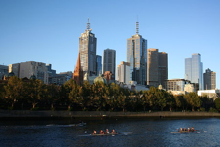 Fours on the Yarra River - the presence of any person in this photograph does not imply any type of sexual orientation