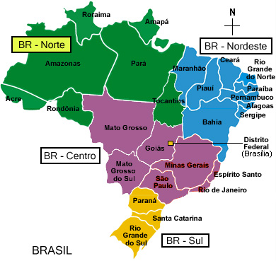 GLRF has created 4 regions in Brasil for rowers to connect at a local level. Click on this map to see the regions. Map courtesy of deltatranslator.com and modified by GLRF.