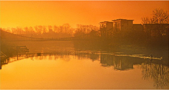 An Orange Light and a Rower's Delight - the presence of any person in this photograph does not imply any type of sexual orientation