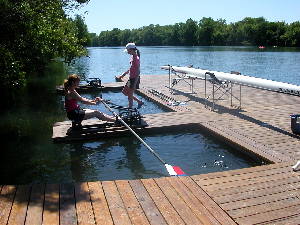 Learning to row on Town Lake, Austin, Texas; Photo courtesy of Armiller